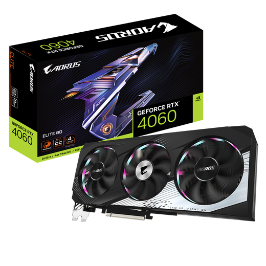 Gigabyte AORUS GeForce RTX™ 4060 ELITE 8GGV-N4060AORUS E-8GD
