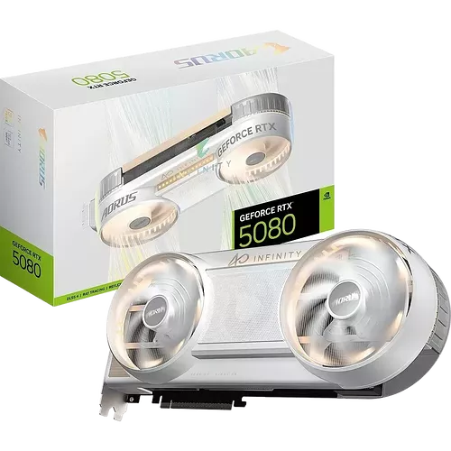 Gigabyte AORUS GeForce RTX 5080 INFINITY WOOD 16G - Blanc