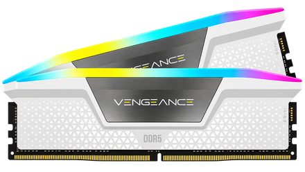 RAM Corsair Vengeance RGB DDR5 6400MHz PC5-51200 32Go 2x16Go CL36 Blanc