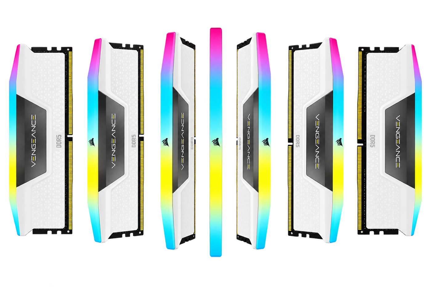 RAM Corsair Vengeance RGB DDR5 6400MHz PC5-51200 32Go 2x16Go CL36 Blanc