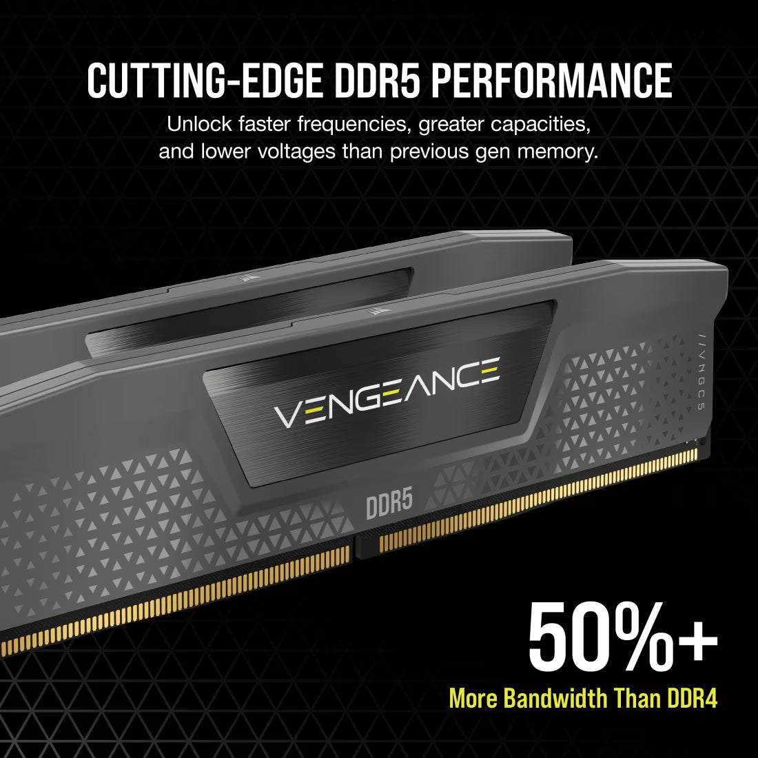 VENGEANCE® 32GB (2x16GB) DDR5 DRAM Up To 5200MT/s CL40 AMD EXPO & Intel XMP Memory Kit