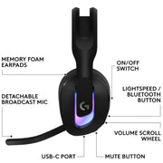 Logitech G522 Lightspeed Noir - Casque gaming